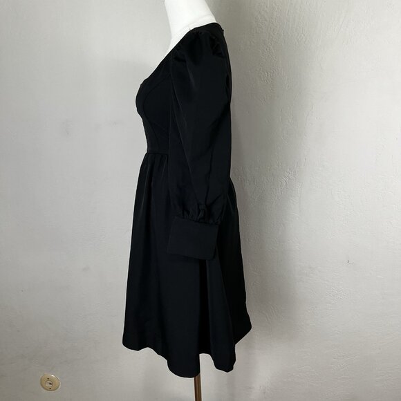 Pomander Place Dress Size XS Black Fit Flare Andie Long Sleeve Preppy Tuckernuck - Picture 4 of 10